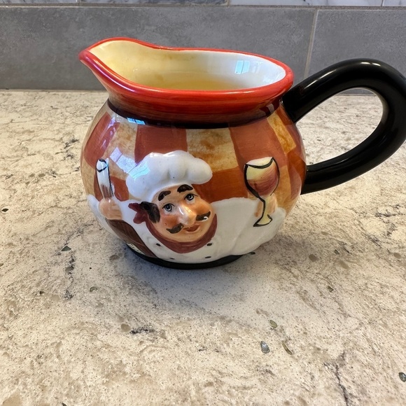 chef  creamer holder - Picture 1 of 6